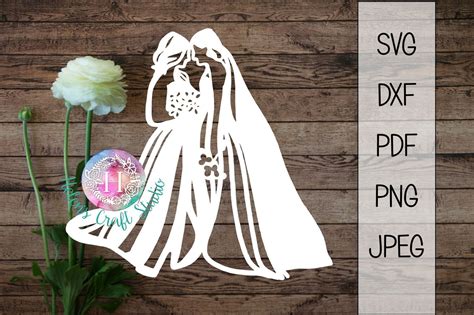 Download Free Floral Bride 3 SVG DXF PNG PDF JPG Crafts